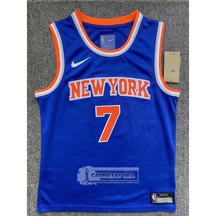 Camiseta Nino New York Knicks Carmelo Anthony NO 7 Icon Azul